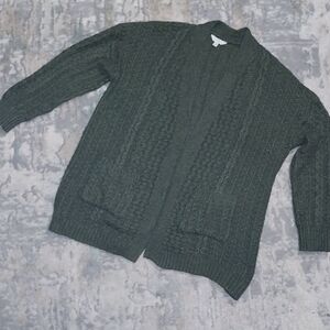 Soft Green Open Cardigan